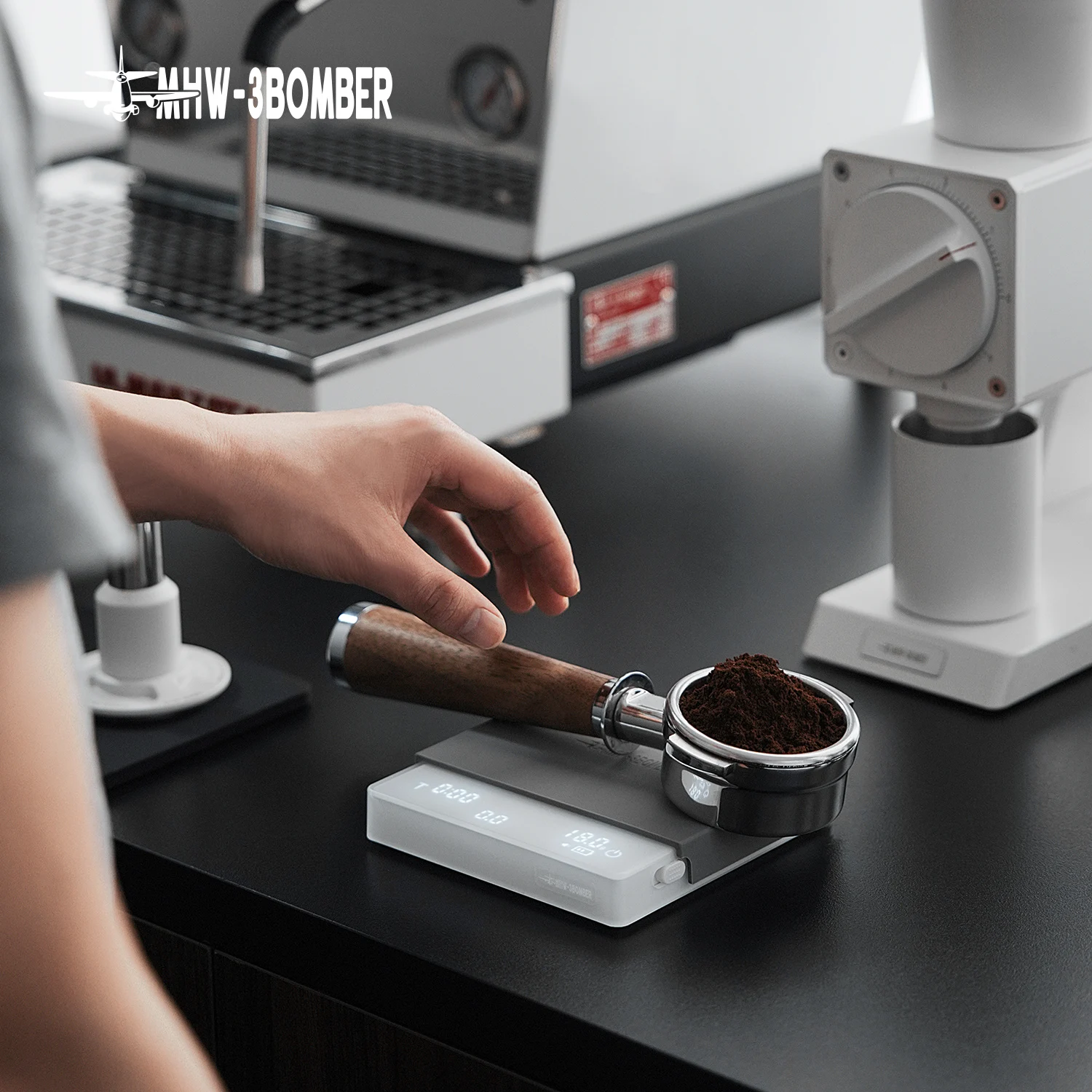 Báscula Digital para café de cocina de MHW-3BOMBER, báscula electrónica para Espresso recargable cíclica de alta precisión, accesorios para Barista en el hogar