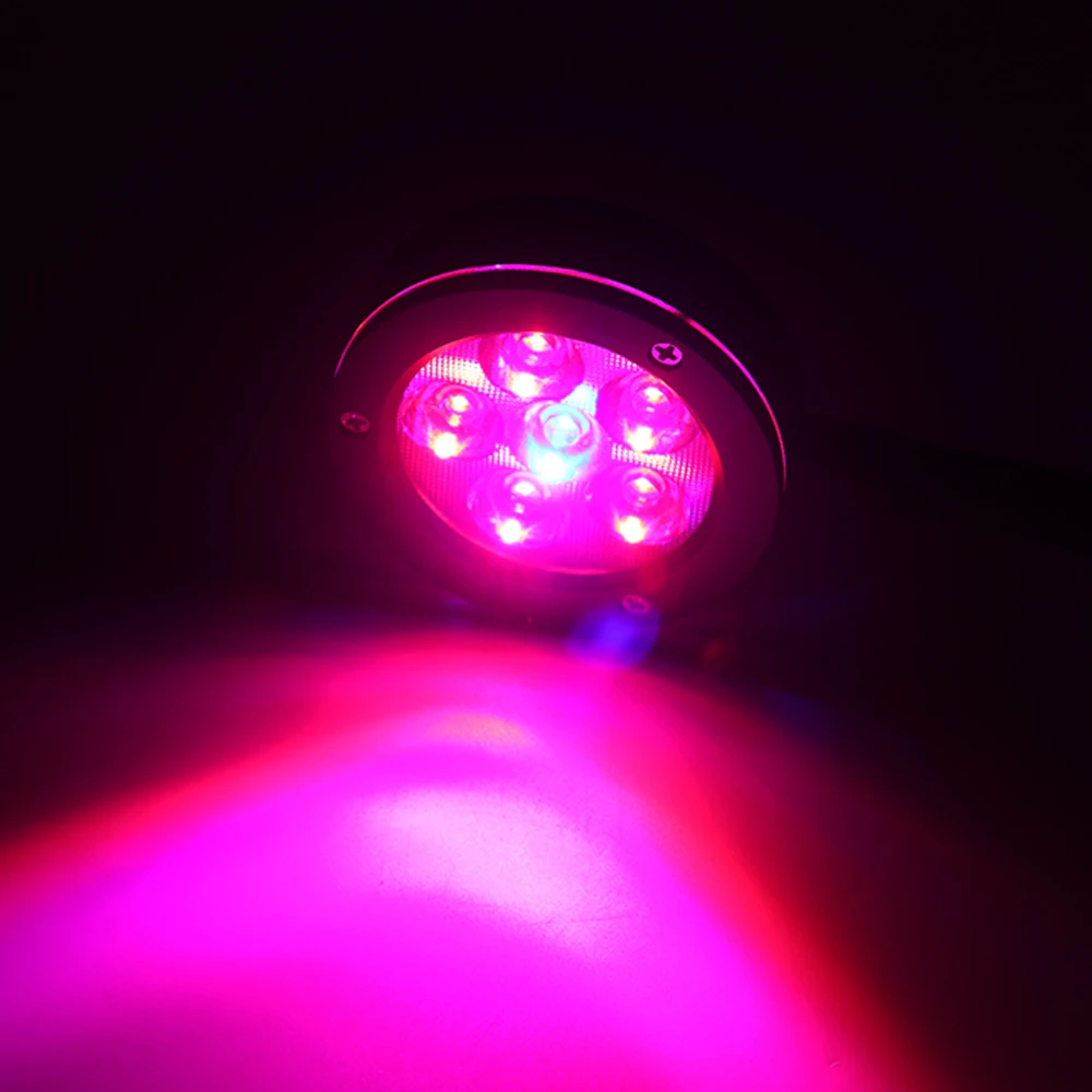 Nano Glo-Luz LED de alta potencia para acuario, luz de cultivo de 6x3W, espectro rojo y azul con Clip ajustable
