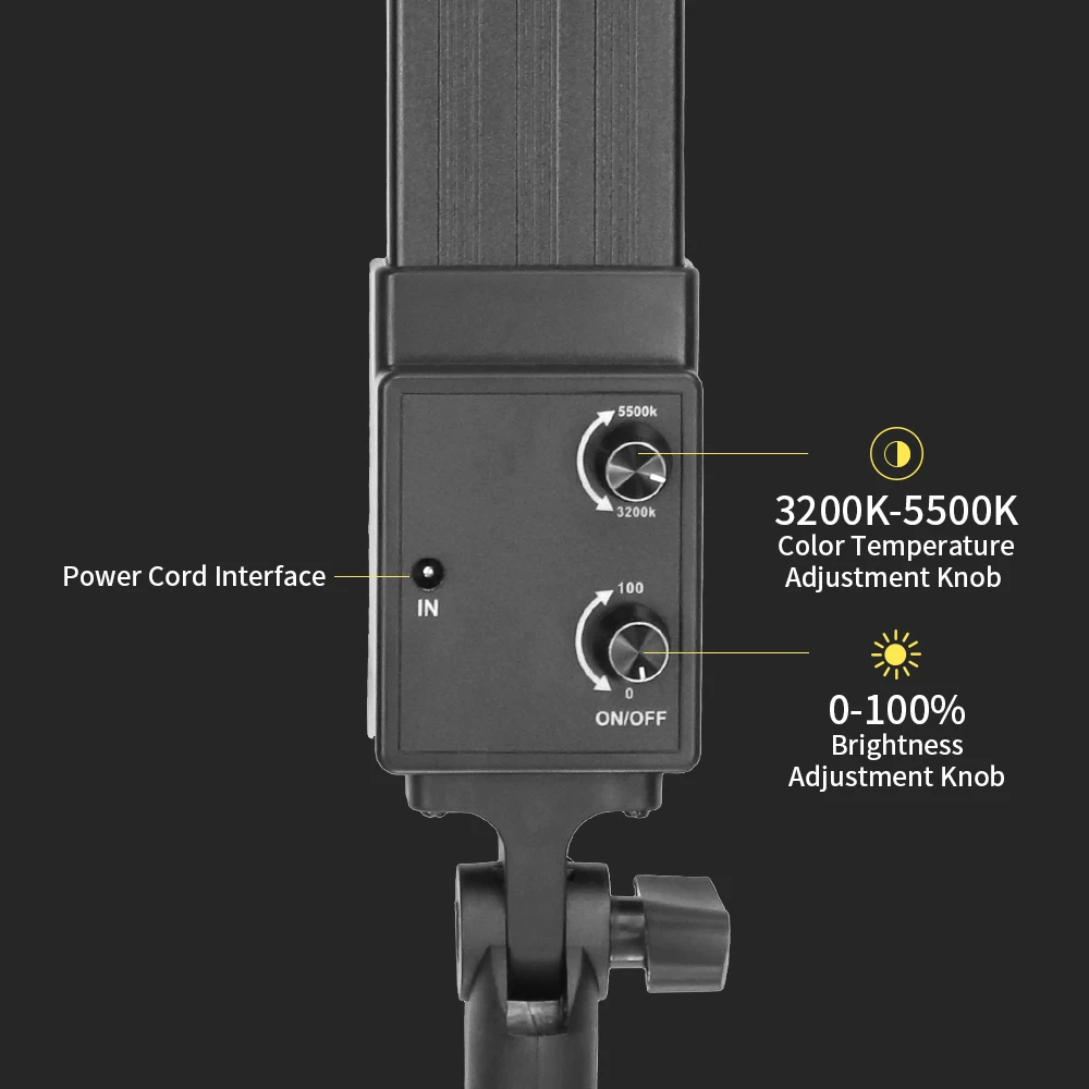 Kit de iluminación LED para estudio de fotografía, luces ajustables con trípode de soporte, para relleno de Vídeo fotográfico, Lam 3200K-5500K