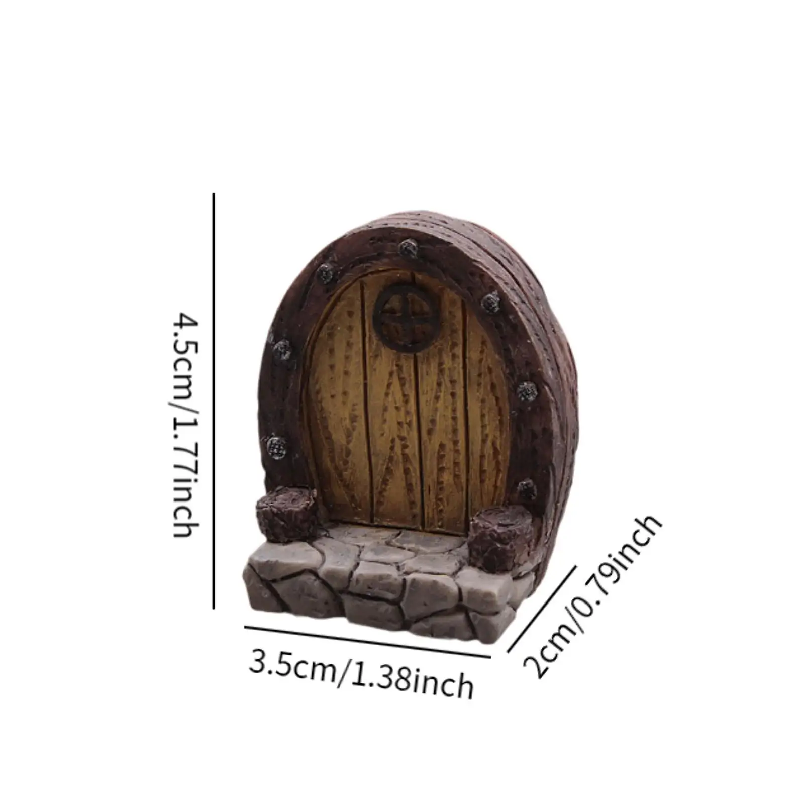 Puerta de jardín en miniatura, microadornos para césped paisajístico, arte de jardín, Mini puerta decorativa de resina, puerta de hadas para sala de estar y césped