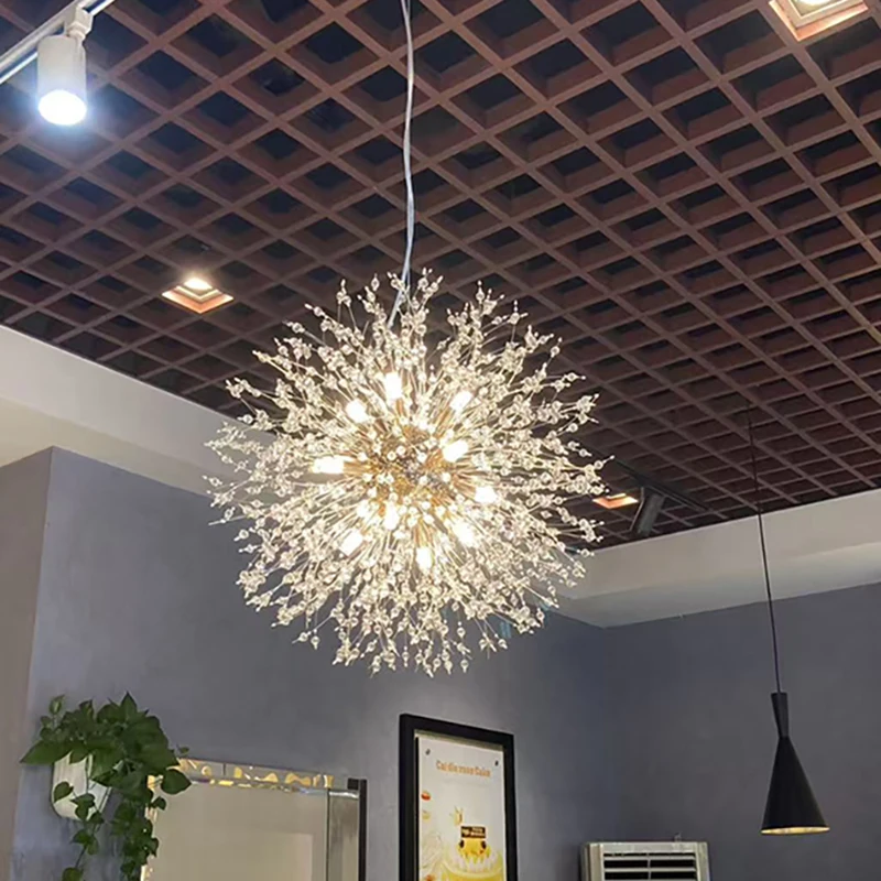 Lámparas Colgantes LED Modernas con Diseño de Diente de León, Iluminación para Sala de Estar, Comedor, Dormitorio, Lámparas Colgantes con Diseño de Bola de Fuego Estrellada