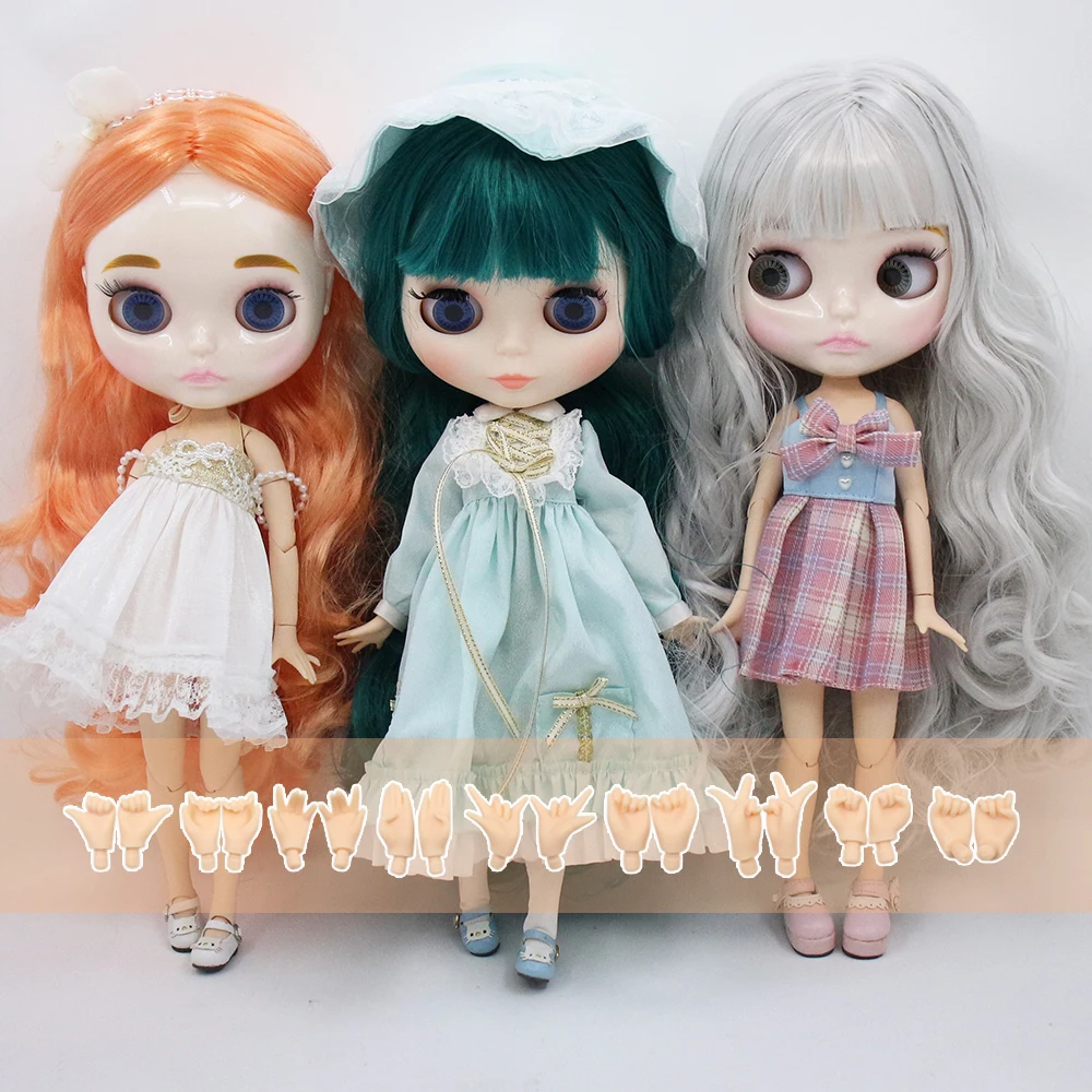 Muñeca ICY DBS Blyth 1/6, cuerpo articulado, juguetes BJD de 30CM, cara brillante Natural con manos adicionales AB, muñecas de moda DIY, regalo para niña
