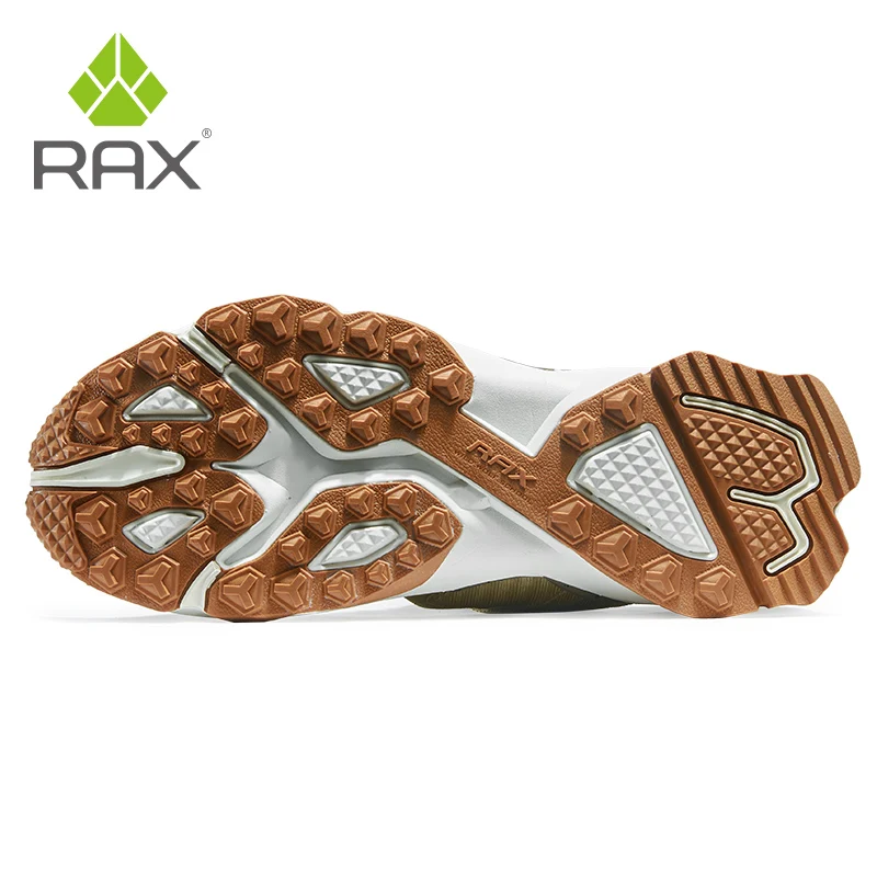 RAX-zapatos de senderismo impermeables para hombre, zapatillas de deporte de invierno para exteriores, botas de nieve de felpa, botas de nieve de montaña, calzado para correr y turismo al aire libre