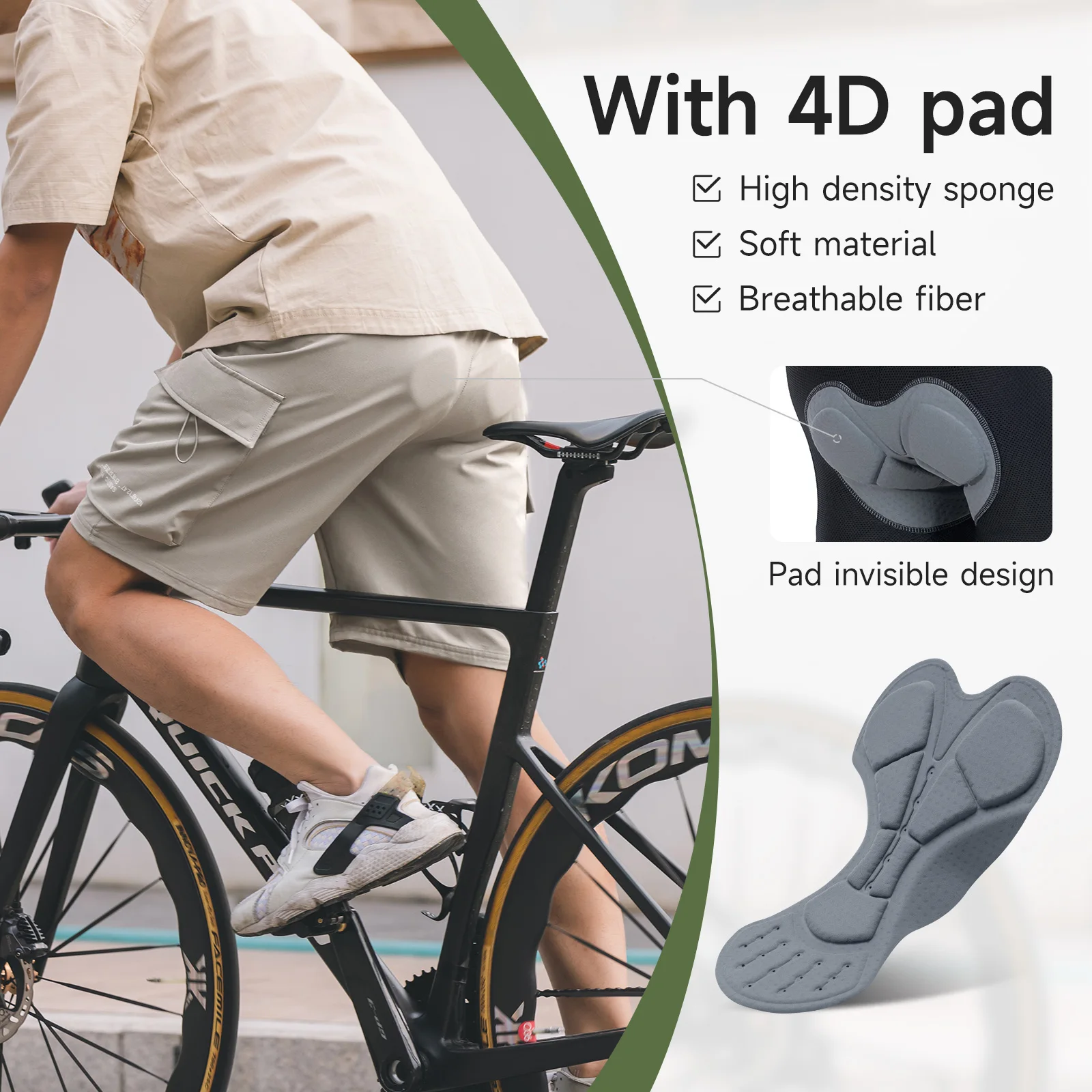 Santic, pantalones cortos de verano para ciclismo de descenso para hombre, pantalones cortos reflectantes informales para bicicleta de montaña, pantalones cortos de secado rápido para ciclismo KM24C05188