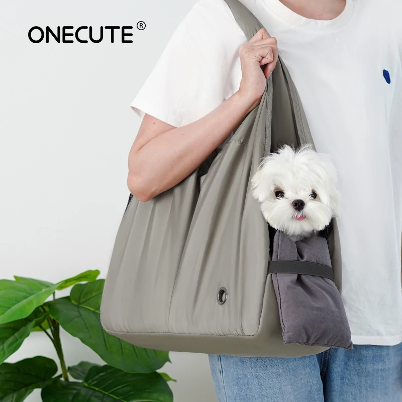 Onecut-Bolso de hombro con correa para mascotas, accesorio de viaje para perros, cesta de transporte externa