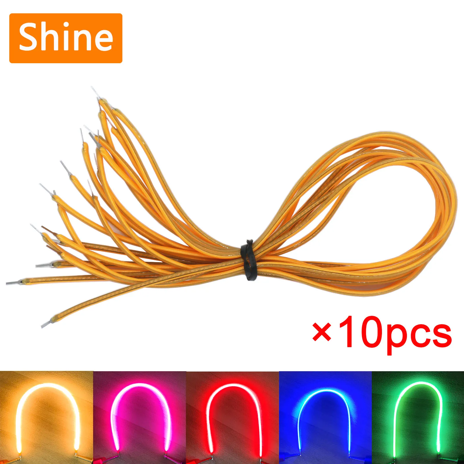 10 Uds filamento LED Flexible 3V COB 38mm 60mm 95mm 80mm 130mm 145mm 185mm 260mm 300mm piezas de lámpara de bombilla Edison decoración de diodo LED