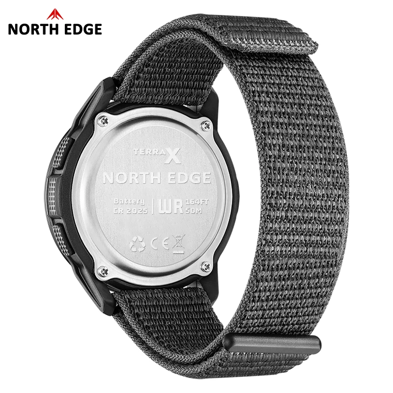 Reloj Digital NORTH EDGE 2026 TERRAX para Hombre, Deportivo, Resistente al Agua 50M, Cronómetro, Cuenta Regresiva, Electrónico