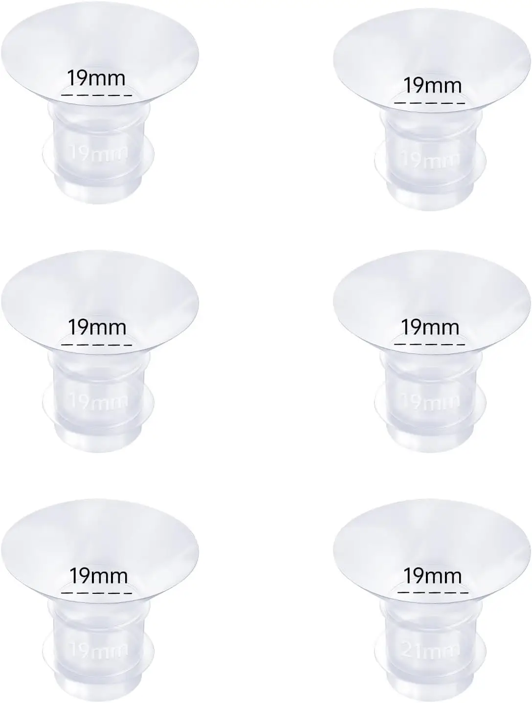 Insertos de brida 13/15/17/19/21 mm compatibles con Momcozy S12/S12pro/S9/S9 pro, para TSRETE/Spectra/Medela 24 mm Shield/Flanges