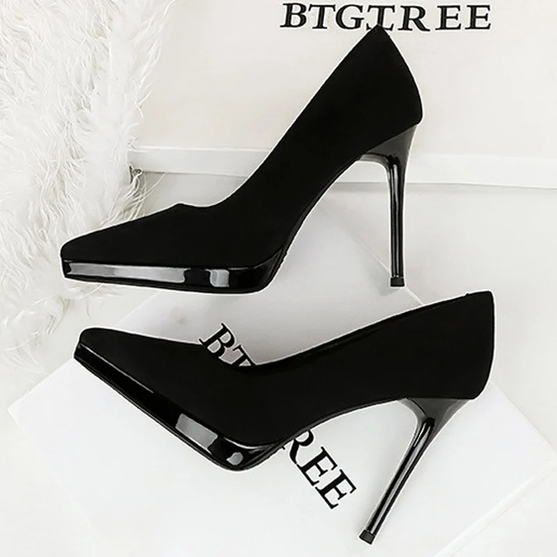 BIGTREE, zapatos De tacón con plataforma y punta estrecha para primavera extrema, tacones finos a la moda para Mujer, zapatos elegantes De boda para Mujer, Zapatillas De Mujer