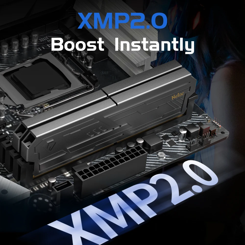 Memoria RAM Netac DDR4 8GB 16GB 3200mhz 3600mhz DDR4 para Ordenador de Escritorio, 288 pines Udimm XMP2.0 con Disipador de Calor