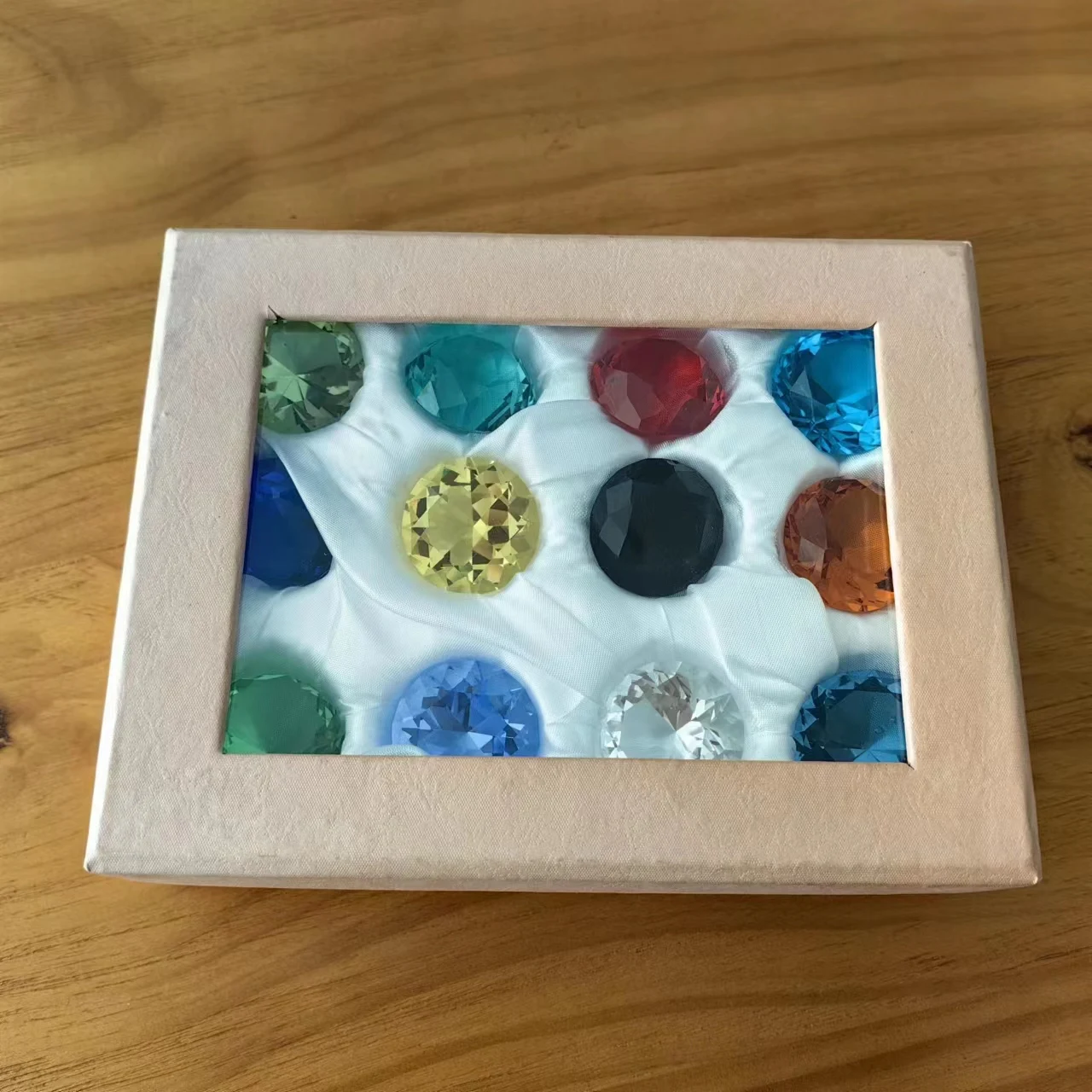 Caja de colores de cristal gigante, pisapapeles de diamante, decoración de mesa, joyería artesanal, regalos de adornos navideños para boda en casa