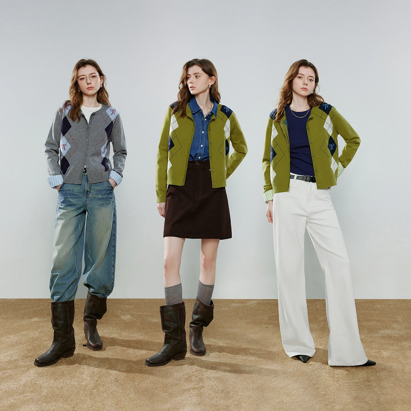 Suéter de Punto para Mujer TOYOUTH, Primavera 2026, Nuevo Cárdigan con Cuello Redondo, Jacquard, Estilo Retro