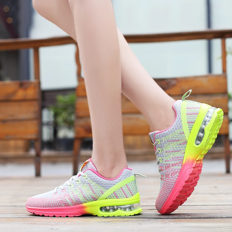Zapatos deportivos para mujer, zapatos para correr al aire libre de alta calidad, zapatillas deportivas informales transpirables para atletismo, zapatos deportivos antideslizantes para caminar para mujer