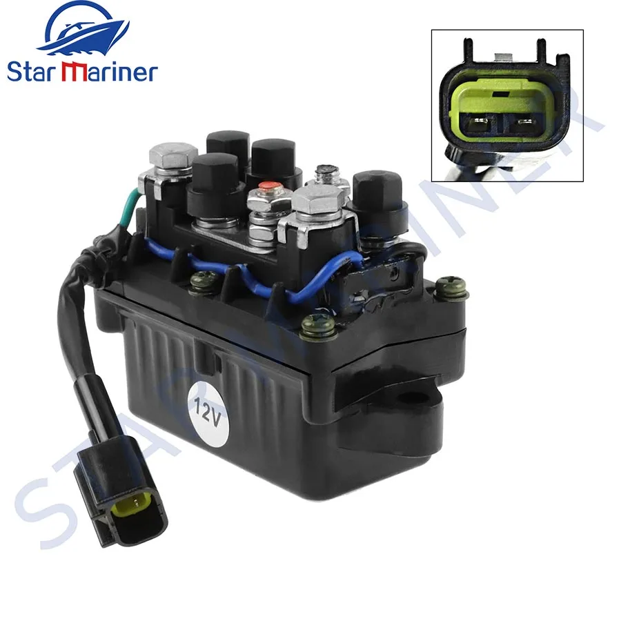 Conjunto de relé de ajuste 63P-81950 de 2 pines para Motor fueraborda Yamaha de 4 tiempos 25HP-250HP reemplaza piezas de repuesto de Motor de barco 63P-81950-00