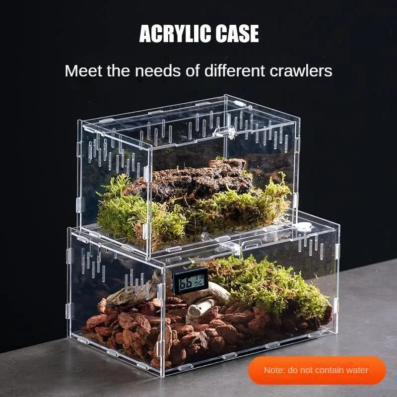 Habitat para reptiles, terrario, caja de cría, caja acrílica, carcasa de tarántula Nano Arboreal, araño, escorpión, dragón barbudo