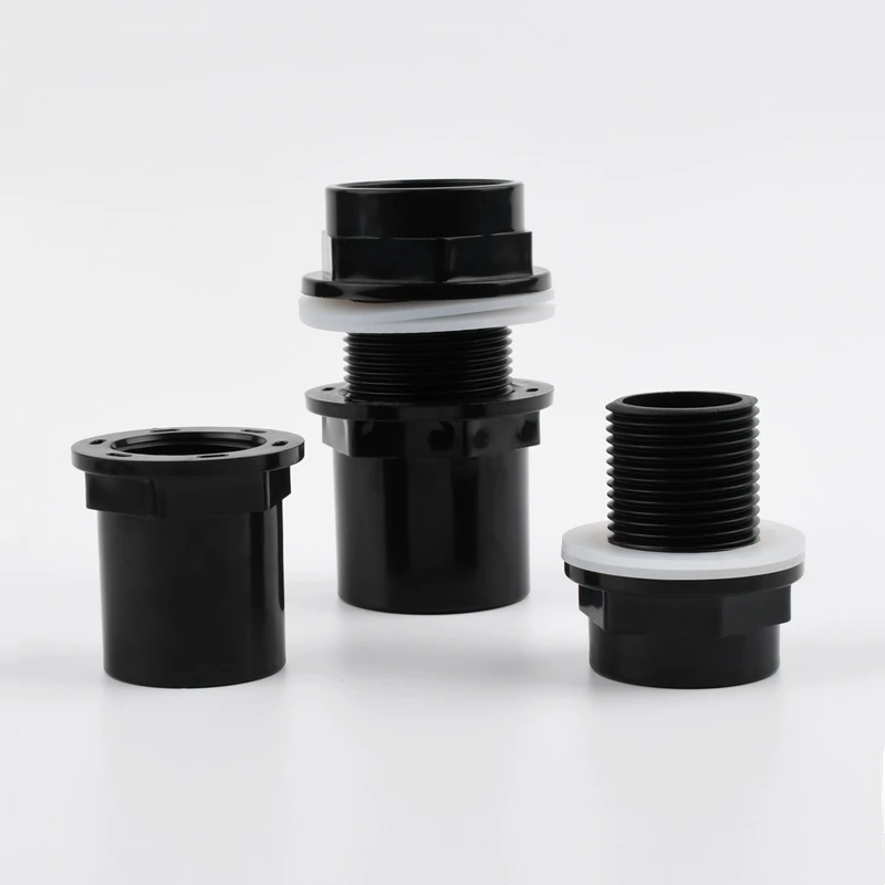 Conectores gruesos de tubería de PVC de 20-50mm, conector de drenaje de tubería de tanque de peces, adaptador de tubería UPVC de drenaje de jardín, accesorios de tubería de suministro de agua