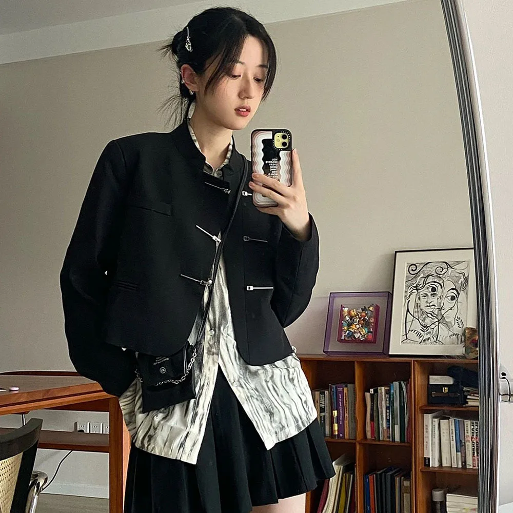2024 nueva moda abrigo corto femenino primavera otoño chaquetas casuales para mujeres ropa Sexy Ins ropa de calle alta Tops tendencia