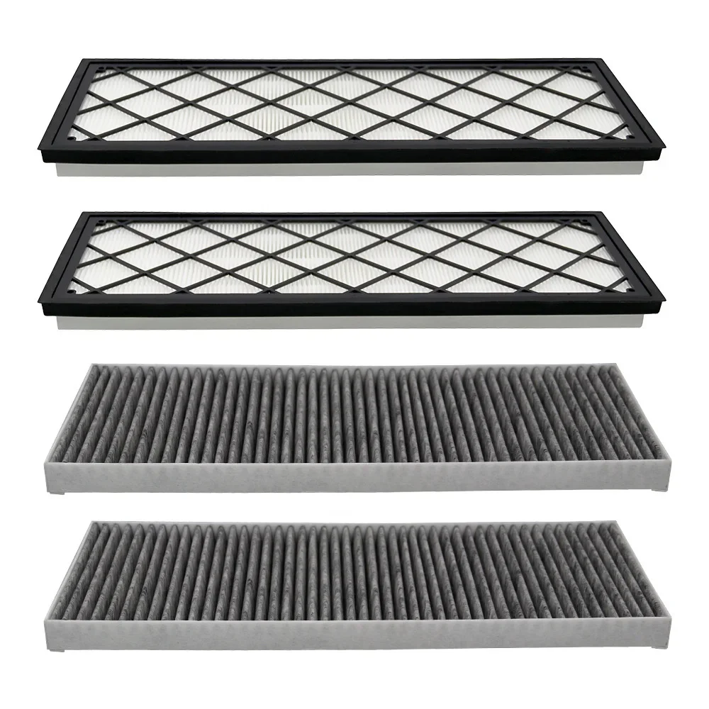 4 Filtros de Aire de Cabina HEPA para Tesla Model Y Juniper 2020-2026, Filtro de Admisión de Aire de Repuesto con Accesorios de Carbón Activado