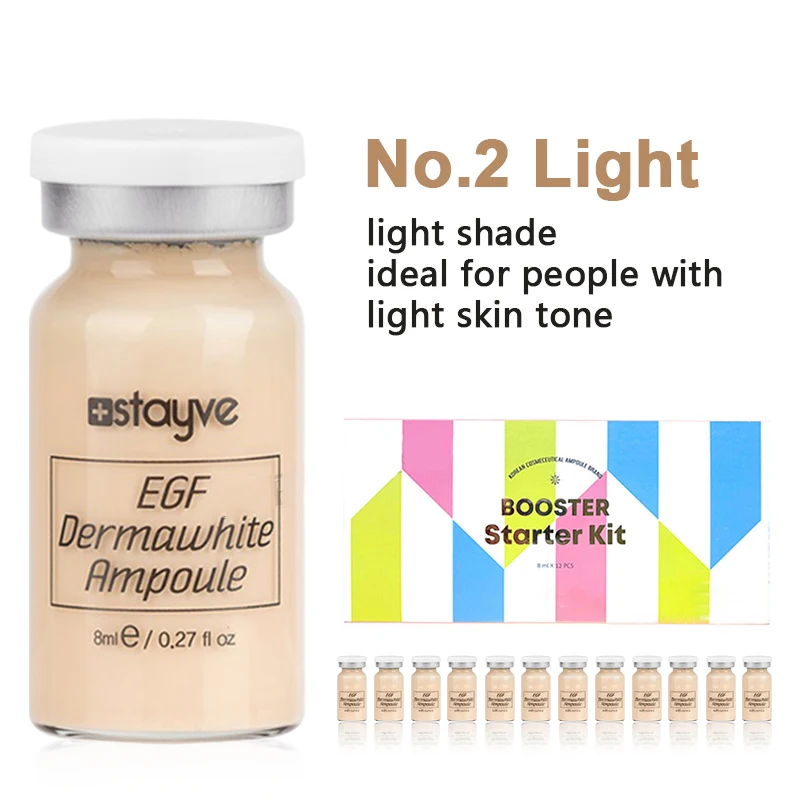 Kit de Inicio Stayve 8ml BB Cream Glow Booster Serum con ADN de Salmón Natural para Blanquear, Hidratar y Cuidar la Piel