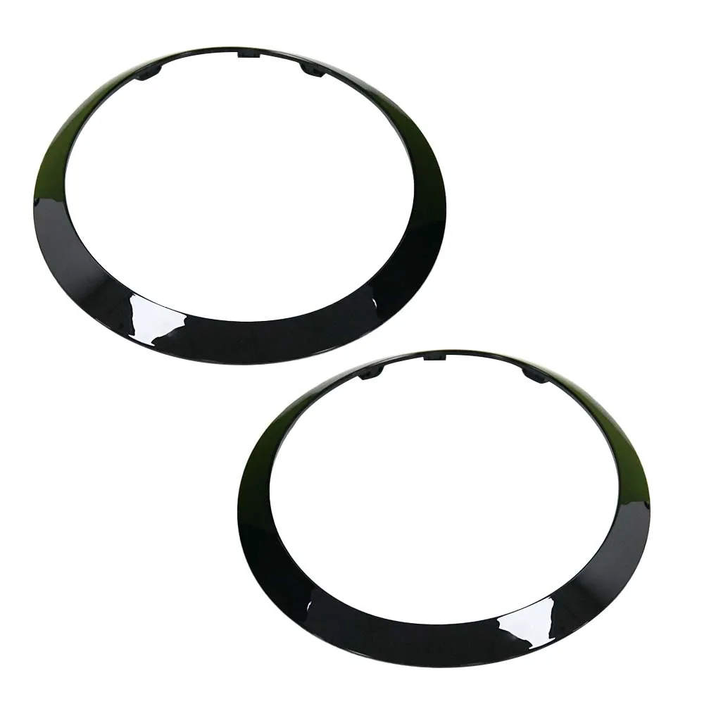 51137300632    2 uds para Mini Cooper F55 F56 F57 2014 anillo de faro negro brillante moldura cubierta envolvente marco de luz trasera coche Ac
