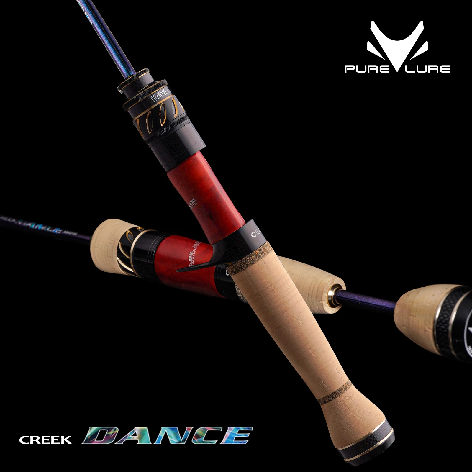 PURELURE CREEK DANCE caña de trucha BFS fundición de pesca UL caña de viaje ligera giratoria varilla de eyección de corriente Fuji Alconite anillo perca