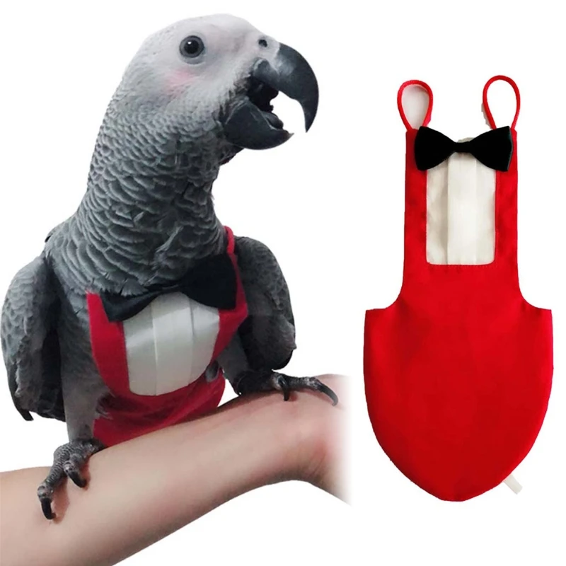 Pañal para pájaros, Suite de vuelo, pañales protectores para loros con capa interior impermeable, bonito traje húmedo para orina