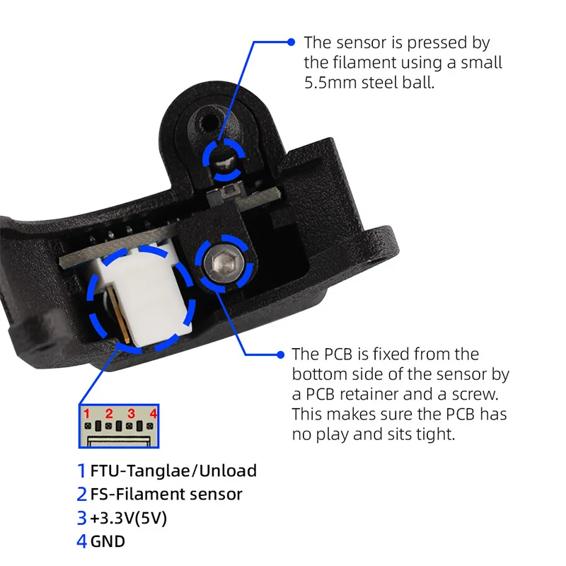 Mellow LDO Orbiter V2 extrusora Sensor de filamento inteligente V4.2 Kits detectan Sensor de filamento atascado para piezas de impresora 3D