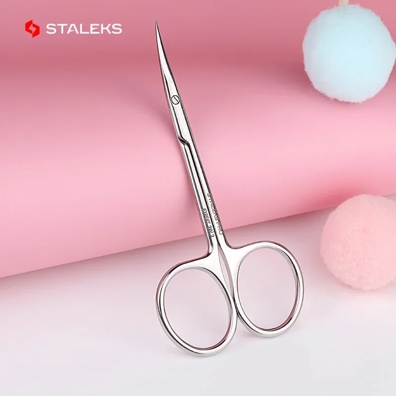 STALEKS SE-20-2 tijeras para uñas, tijeras para cejas y codo de acero inoxidable de alta calidad, herramienta de maquillaje para el cabello de la nariz