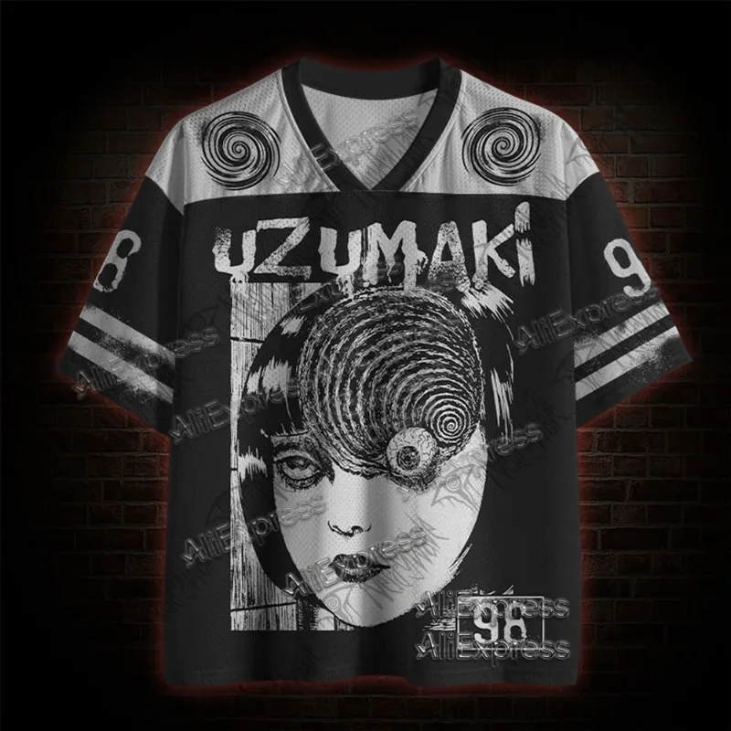 (ZZ) Nueva serie Dark, camiseta de malla de secado rápido estilo urbano, camiseta deportiva transpirable con cuello en V para adultos, elegante y cómoda