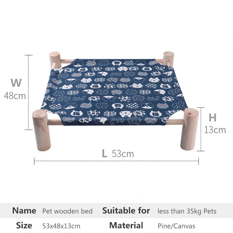 Cama Universal para gatos y perros, hamacas para mascotas, extraíbles y transpirables, con marco de madera duradero, para exteriores