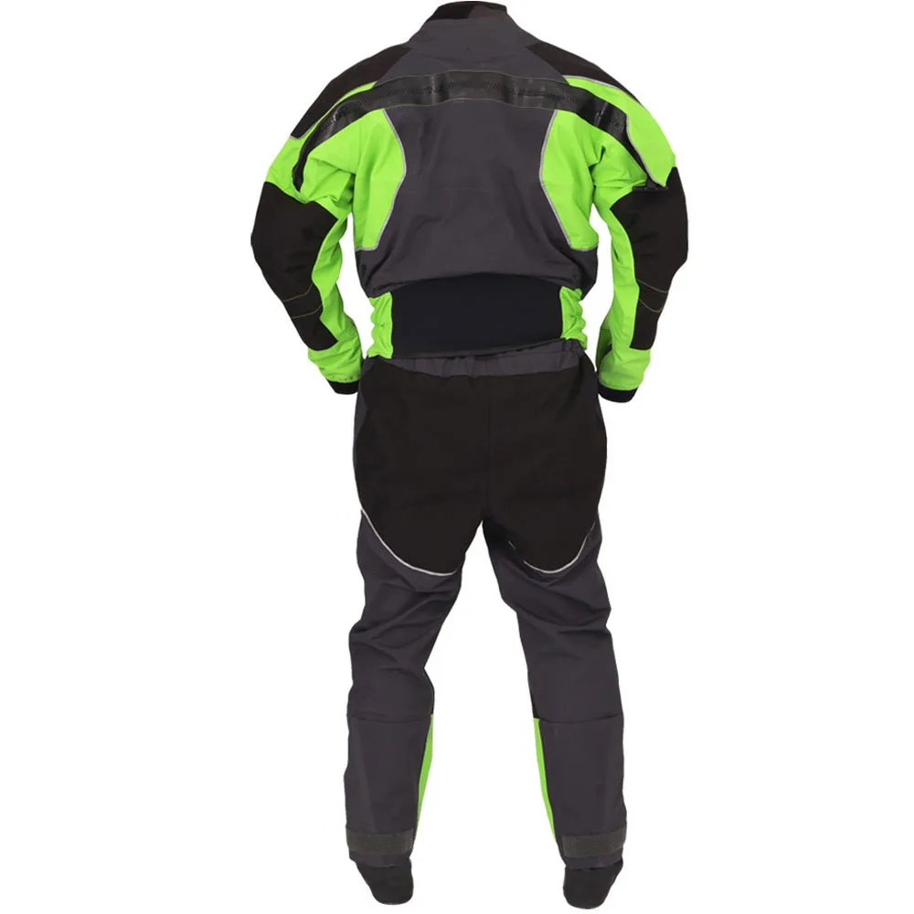 Traje Seco para Kayak LKVER para Hombre, con Juntas de Látex en Cuello y Muñeca, Falda Superior de Doble Ajuste, Cierres de Neopreno con Velcro