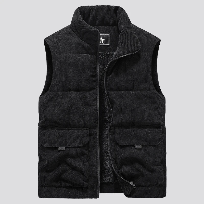Chaleco nuevo para hombre, chaquetas sin mangas de invierno, abrigo cálido, chaleco informal para hombre, chaleco sólido, prendas de vestir, chalecos para hombre