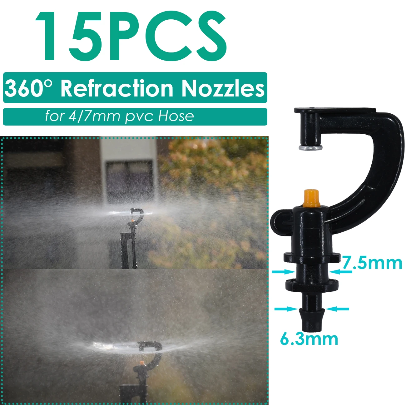 Sprycle-aspersor de riego para jardín, gotero de riego por goteo para invernadero, emisor de niebla ajustable, boquilla giratoria de micropulverización, 1/4 pulgadas