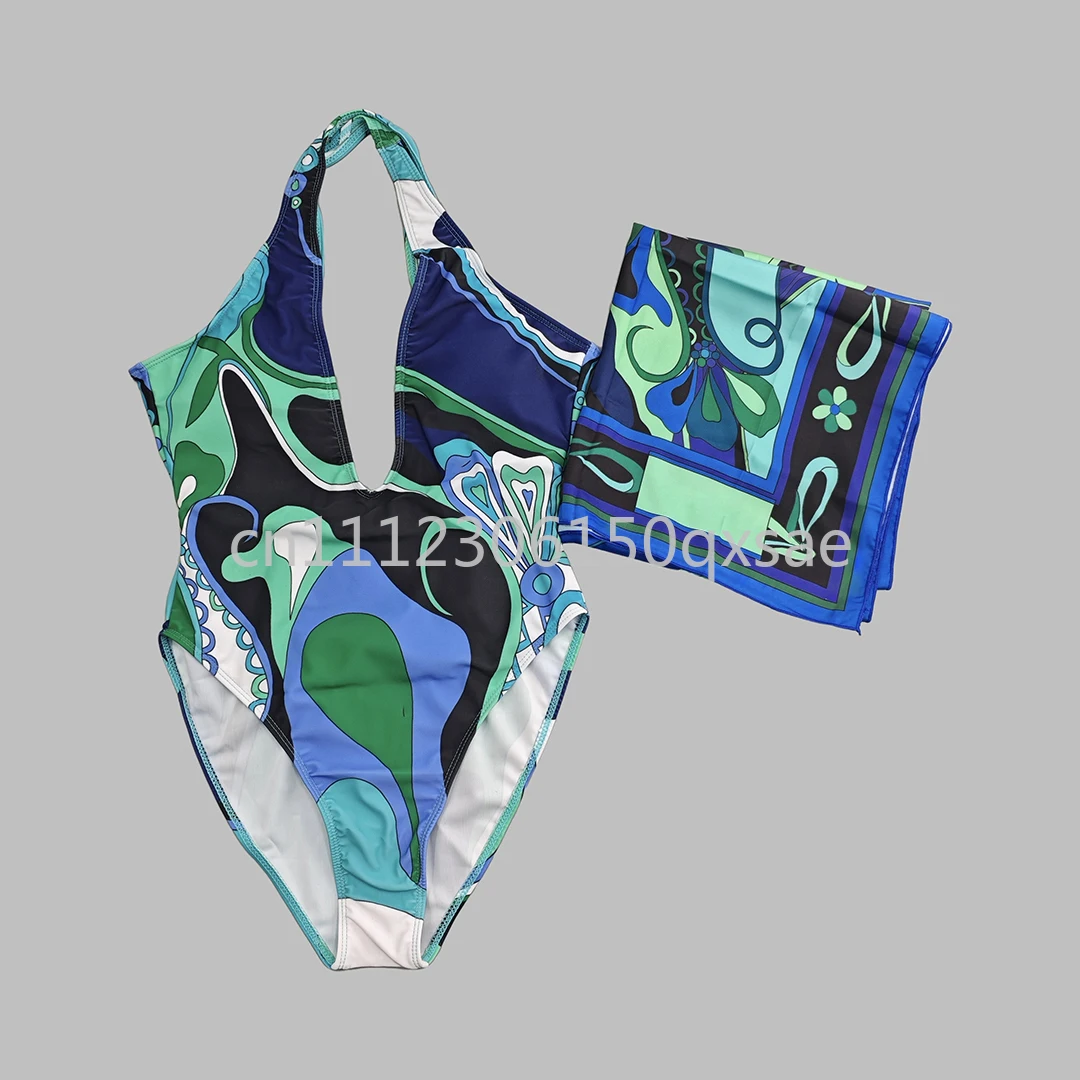 Trajes de Baño Clásicos para Mujer con Diadema y Pañuelo, con Logotipo de Letras, Conjuntos de Bikini Sexys, Ropa de Playa