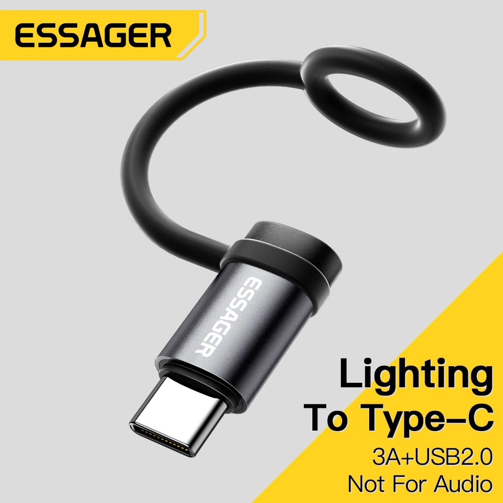 Adaptador Essager de Lightning a USB C, Carga Rápida 3A OTG para iPhone 15 XR Pro, Conector de Tipo C a Lightning para iPhone, Convertidor OTG