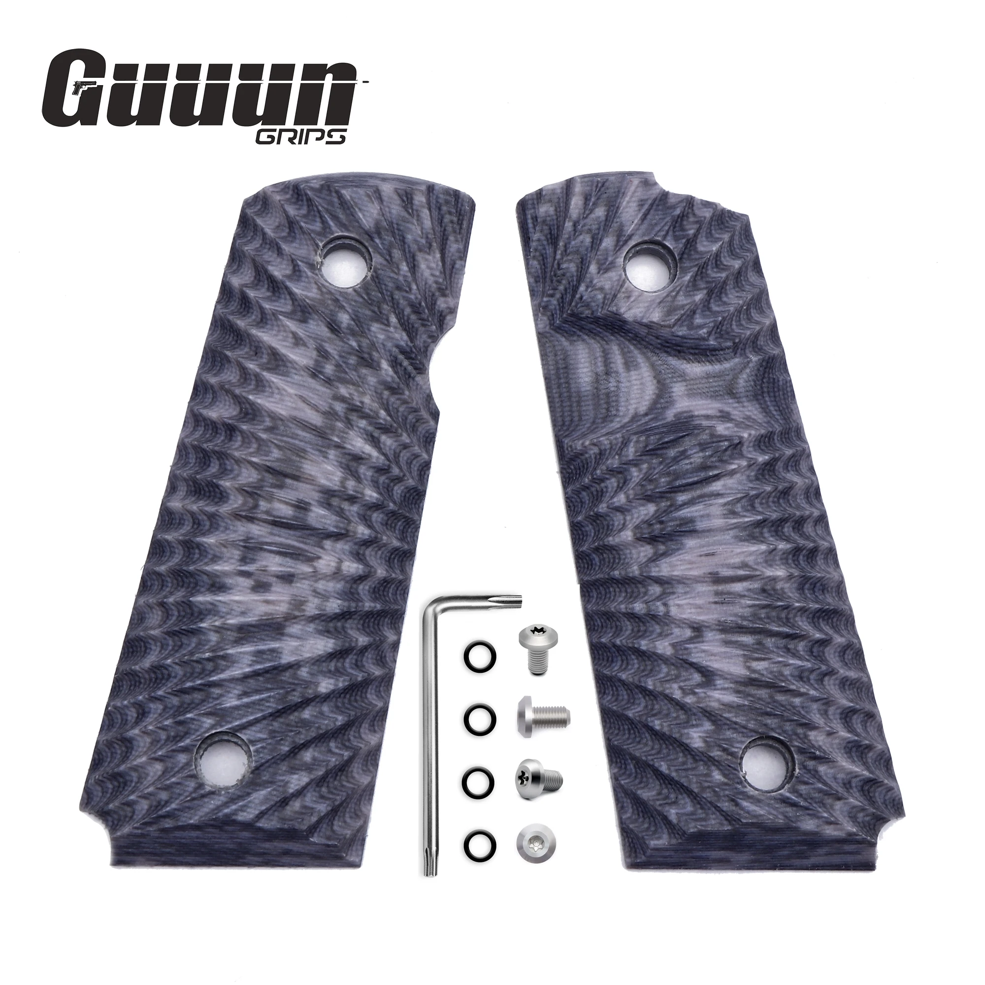 Puños Guuun G10 para textura Sunburst compacta / oficial 1911 - 10 opciones de color