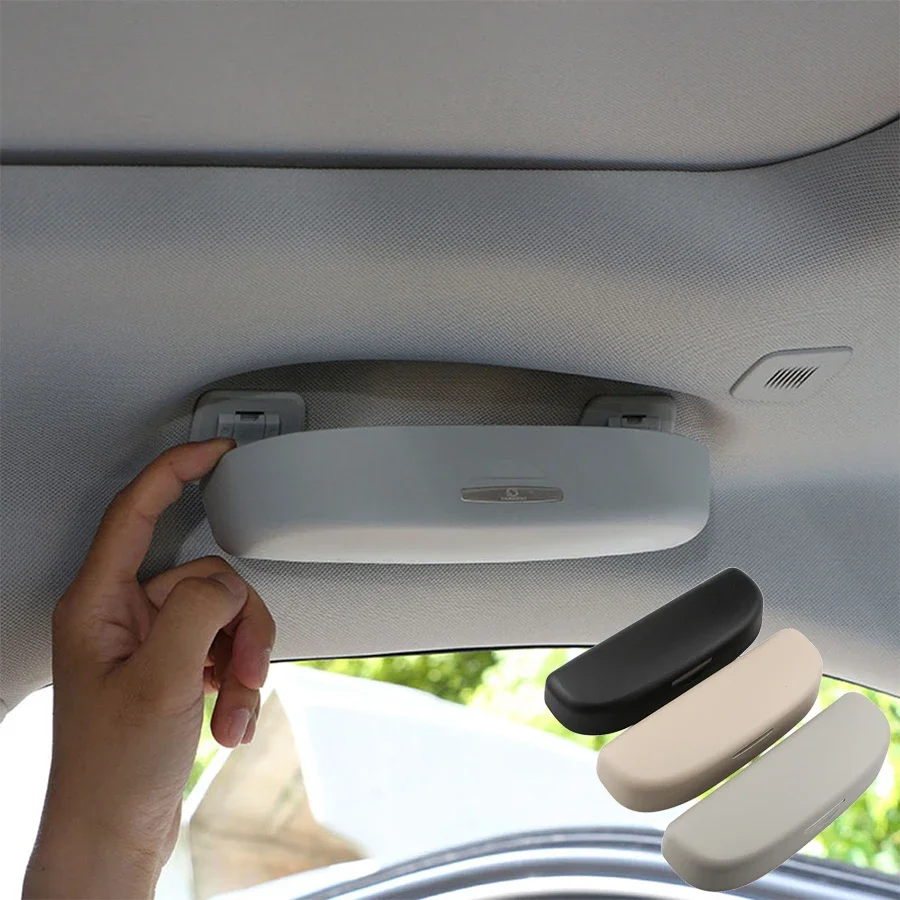 Estuche para gafas de sol de coche, caja de almacenamiento para Skoda, Kodiaq, Karoq, Kamiq, Volkswagen, VW, t-roc, Tharu, Tarek, Atlas, 2018-2022