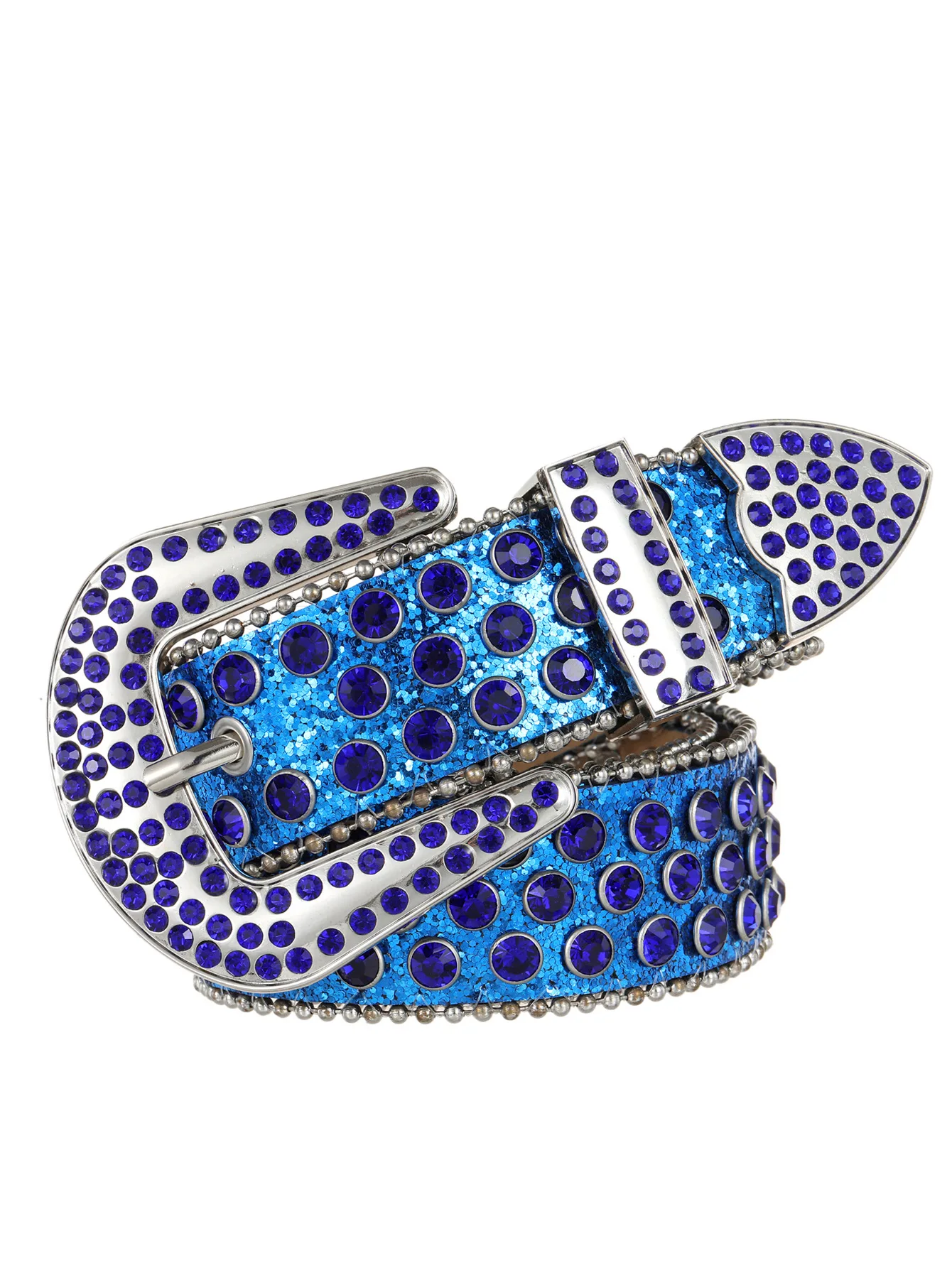 Cinturón decorativo de diamantes BB Simon para mujer, cinturón occidental de moda, emcama de diamantes completa, PU, cristal ancho, Be