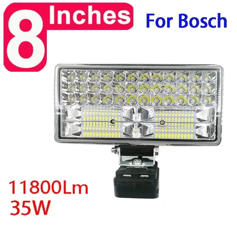 Foco de luz Led de 8 pulgadas para trabajo al aire libre, lámpara de emergencia portátil para pesca, Dewalt, Milwaukee, Makita, batería Bosch de 18V