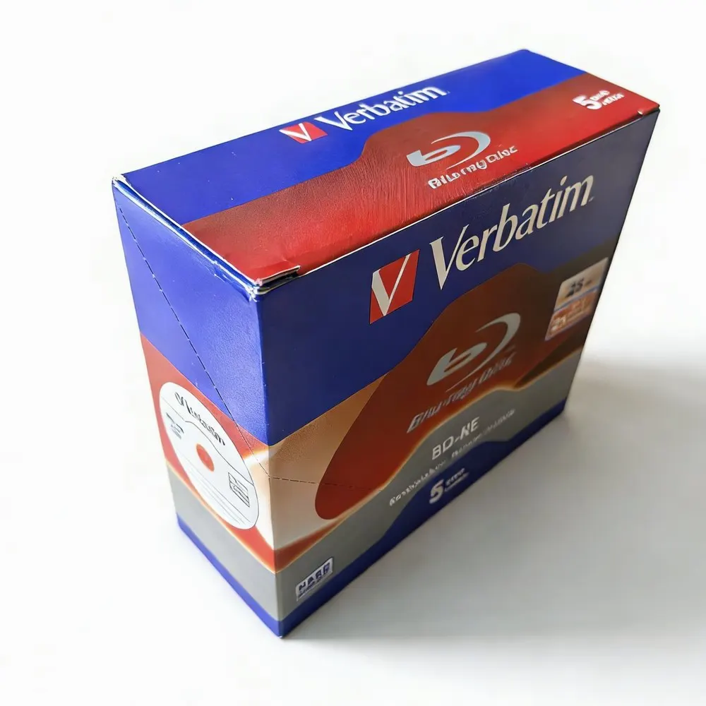 Verbatim-disco Blu-Ray BD-RE, 25GB, 2X BDRE, en blanco, Bluray, de doble capa, regrabable, 5 paquetes