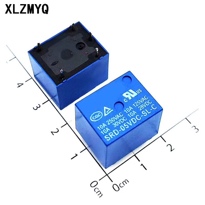 Kit de relé de potencia 100 piezas DC, 5V, 12V, 24V, SRD-05VDC-SL-C, PCB, SRD-12VDC-SL-C, relés, DIY, Kit electrónico