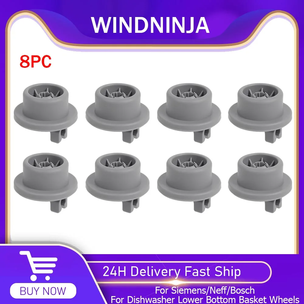 Ruedas para Cesta Inferior de Lavavajillas, 8 Piezas, Repuestos para Lavavajillas Bosch/Balay/Siemens/Neff