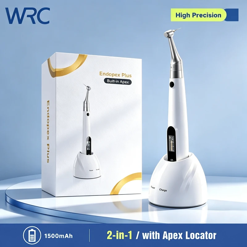 Motor Endodóntico Dental con Localizador de Ápice 2 en 1 Inalámbrico para Tratamiento de Conductos Radiculares, Equipo de Odontología con Contra Ángulo 16:1