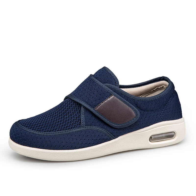 Zapatos para diabéticos ajustables para hombre, ortopédicos para personas mayores, pies hinchados, Hallux Valgus, juanete, eversión del pulgar, alivio del dolor en el pie
