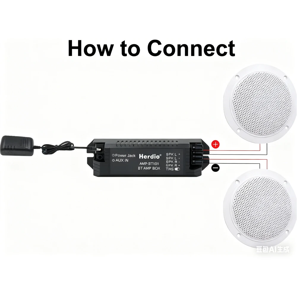 Altavoces Bluetooth de techo Herdio de 4 pulgadas, resistentes al agua, 160W, altavoces marinos para baño, cocina, hogar, exteriores, caravana, 2 unidades