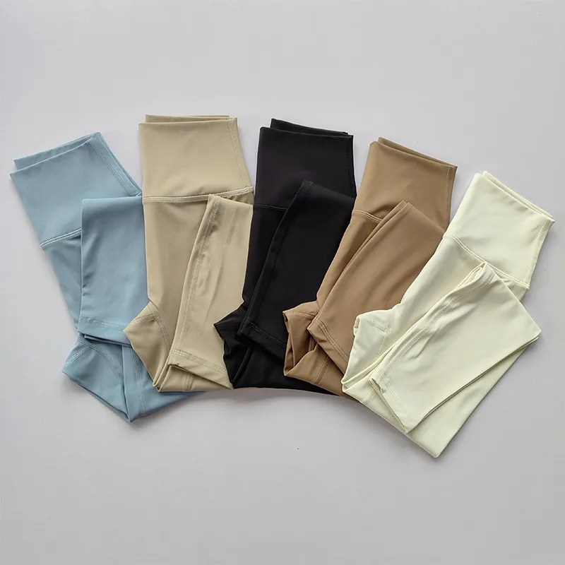 Mallas de Yoga de cintura alta para mujer, mallas deportivas suaves y transpirables, pantalones elásticos para gimnasio y Fitness, mallas deportivas de alta calidad