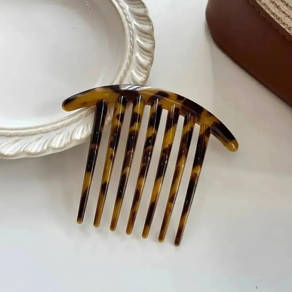 Horquilla Francesa en Forma de U con Peine para Moño para Mujer, Horquilla Sencilla de Siete Dientes, Peine Versátil, Accesorios para el Cabello