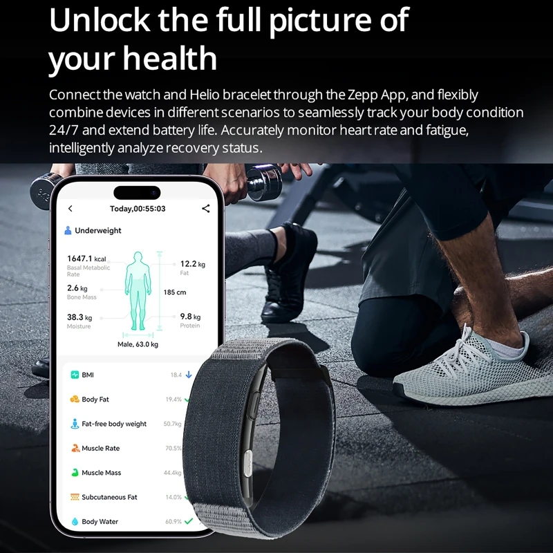 Reloj Inteligente Sin Pantalla, Monitorización de Frecuencia Cardíaca, Presión Arterial y Temperatura Corporal en Tiempo Real, Reloj Inteligente con ECG Sin Pantalla
