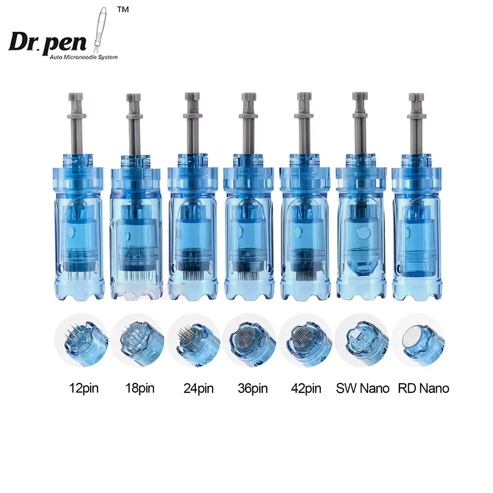 Agujas de cartucho Bayonet para Dr. Pen M8S A8S A9 A11 - Puntas de repuesto redondas Nano de 12/24/36/42 pines, 50/100 unidades