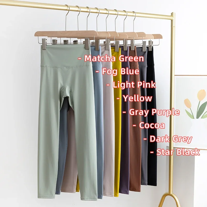 Gran oferta de mallas deportivas para mujer, pantalones para correr, mallas con sensación desnuda, cintura alta, Push Up, deporte, Fitness, correr, pantalones de Yoga